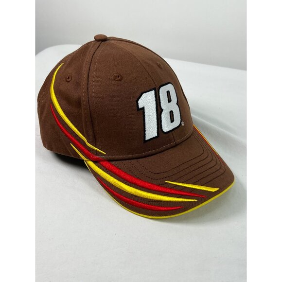 Joe Gibbs Racing Other - Kyle Busch #18 Joe Gibbs Racing Brown & Yellow NASCAR Adjustable Hat With M&Ms E